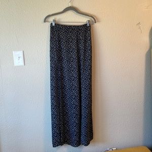 Floral Navy Blue Slit MIDI/Maxi Skirt
